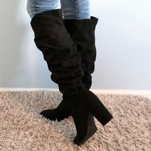 Black Knee High Boot